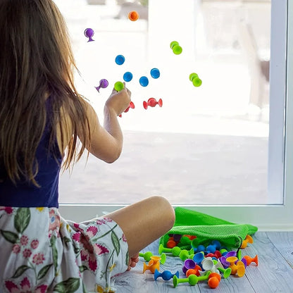 Suction Cup Building Blocks Set – Soft Throw Darts Toy for Kids, Parent-Child Interactive Educational Construction Game