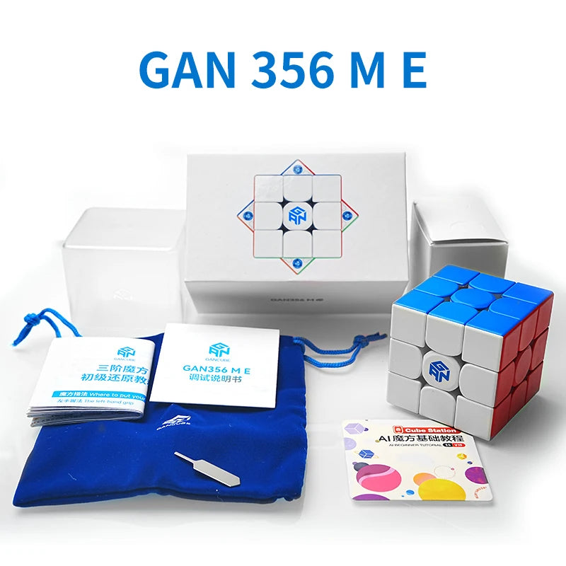 GAN 356 M 3x3x3 Magnetic Magic Speed Cube, Stickerless, GAN 356M Professional Fidget Toy, GAN 356 M Lite Cubo Magico Puzzle