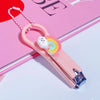 Girls Heart Pink Nail Clippers with Bead Chain Cartoon Bear Rabbit Nail Trimmer Cutter for Baby Kids Care Manicure Tools