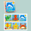 Wooden Six-Sided Animal Matching Puzzle Blocks Set – Montessori Early Learning Toy (Ages 3+)