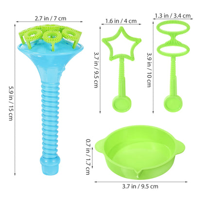 Horn Bubble Blower Toy Set — Jumbo Giant Bubble Maker for Kids (5.9 x 2.7 x 2.7 in)