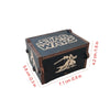 Black Wooden Antique Carved Hand Cranked Music Box Classic Theme Birthday and Christmas Gift Family Decoration
