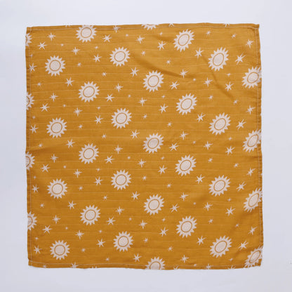 5-Piece Set – Multi-Functional Bamboo Cotton Muslin Bibs & Burp Cloths – Soft & Breathable Washcloths for Newborns - Kidzy Market