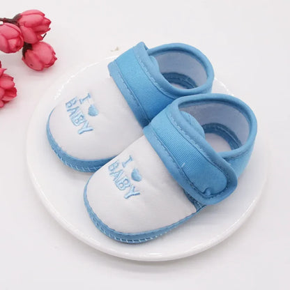 Double Heart Spring and Autumn Shoes – Soft Soled Toddler Shoes for Men & Women, 0-1 Years Old, Baby Walking Shoes (3-6-9 Months)