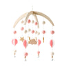 Wooden Crochet Crib Mobile with Felt Rattles – Hanging Bed Bell Toy for Newborns & Infants 0-12 Months