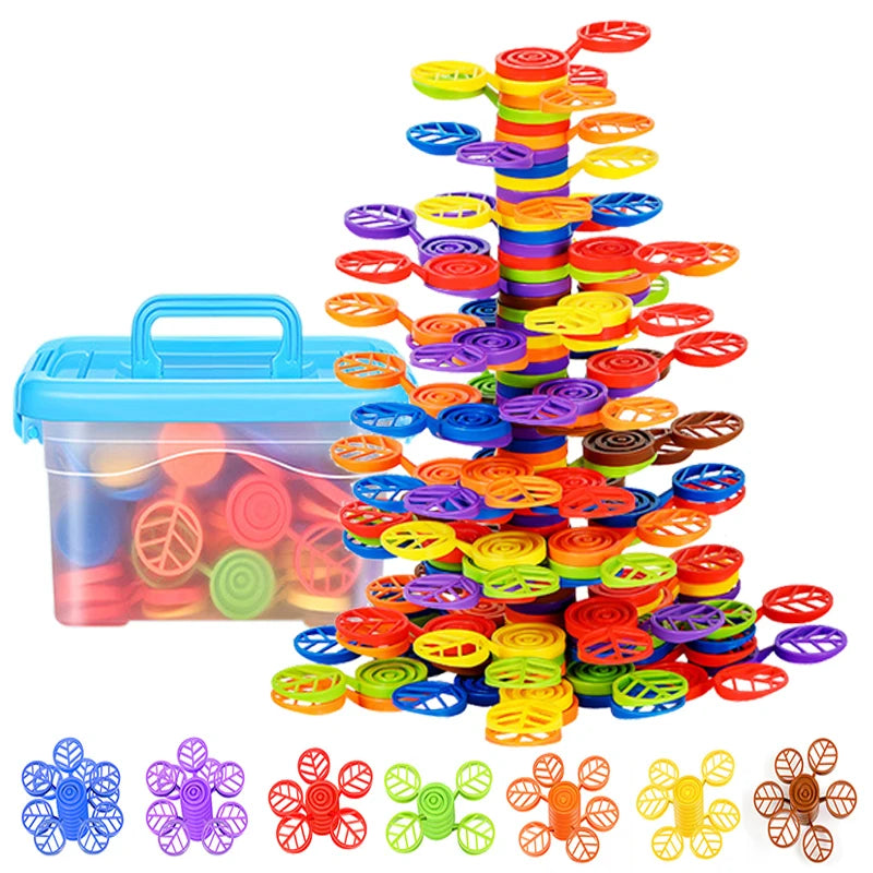 Rainbow Balance Tree Stacking Blocks Montessori Fine Motor Toy