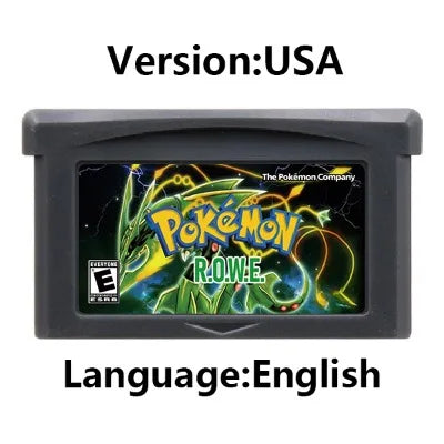 GBA Game Cartridge (32-bit, Pokemon Series, Odyssey Cloud White, FireRed & Silver Rival Rom Hack)