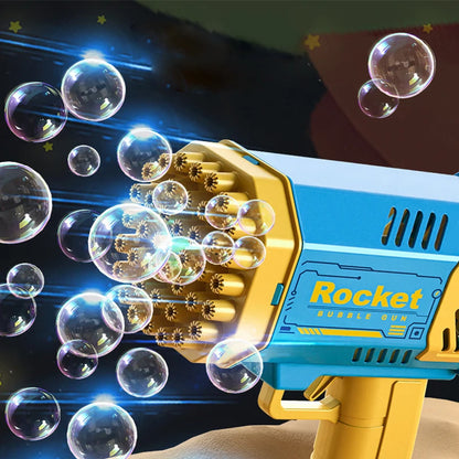 40/69-Hole Bubble Machine for Kids & Adults — Portable Battery-Powered Bubble Gun & Soap Blower, Ages 3+