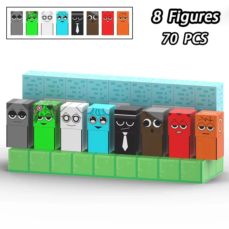 Sprunki Magnetic Building Block Cube Mine World Set for Kids 3+