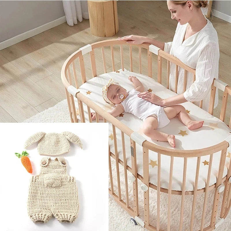 Christmas Costumes Newborn Photography Clothing Knitted Rabbit Hat Overalls and Carrot Set Baby Photoshoot Outfits