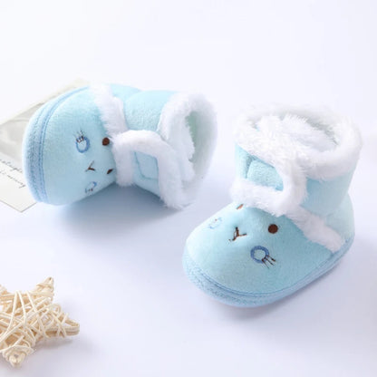 Baywell Baby Boots – Autumn Winter Warm Newborn Girls & Boys Walking Shoes, Soft Sole Fur Non-Slip Snow Boots (0-18M)