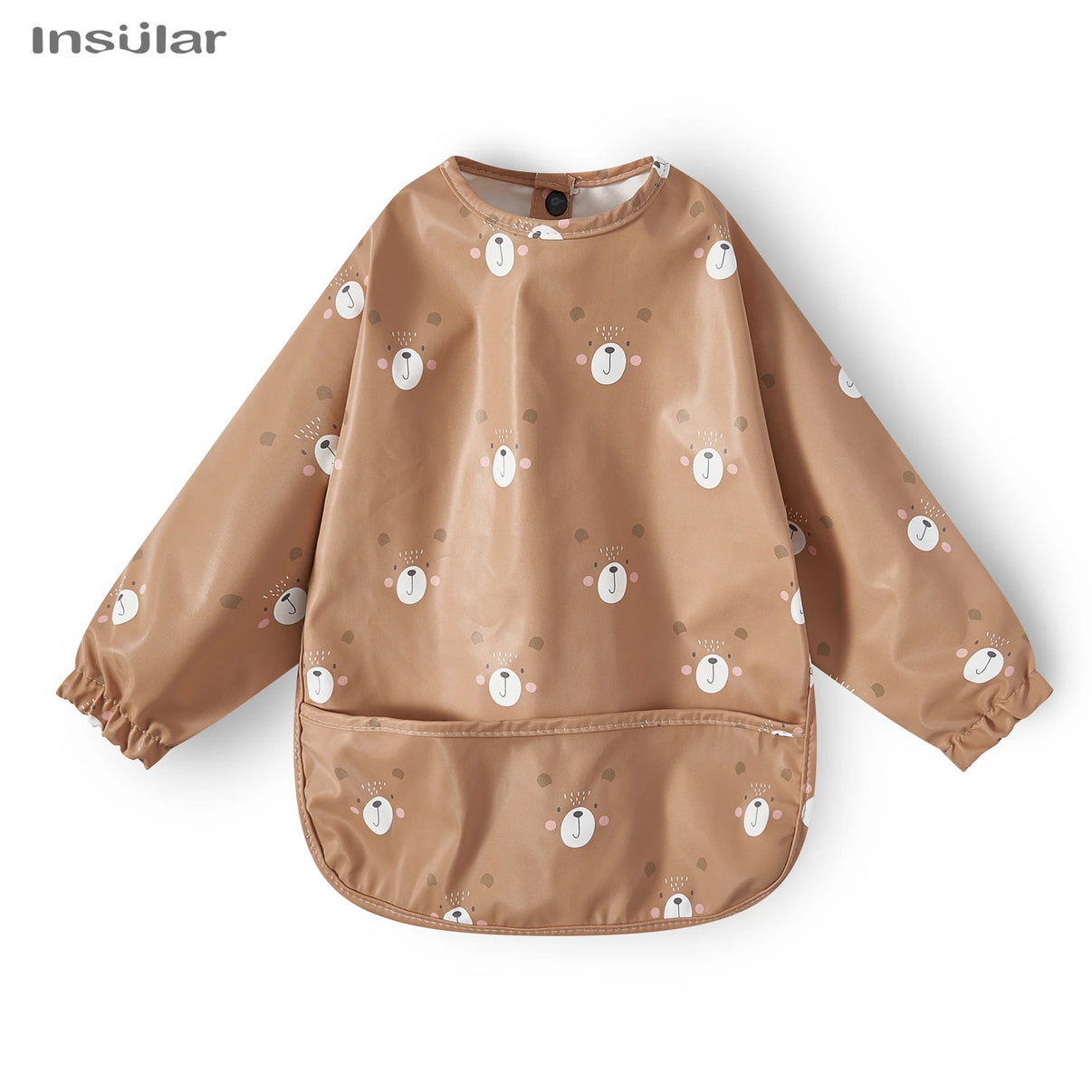 Waterproof Long-Sleeve Baby Bib with Pocket – Full-Cover Feeding Apron for Mess-Free Mealtime - Kidzy Market
