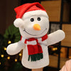 Christmas Plush Hand Puppets, Santa Claus Elk Snowman Penguin Storytelling Toy