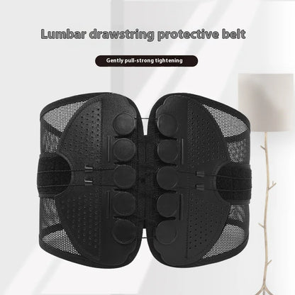 Double Pulling Pulley Breathable Support Waist Belt, Fixed Pelvic Support Belt
