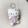 Kawaii Sanrio Hello Kitty Plush Keychain, Love Buckle Plush Doll Bag Pendant Ornament
