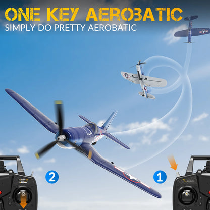 F4U Corsair RC Plane 2.4GHz 4CH 400mm (15.7 Inches) Wingspan One-Key Aerobatic RTF