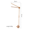 Wooden Baby Rattle Mobile - Crib Bell with Hanging Holder Bracket for Newborns & Infants (0-12 Months)