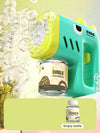Dinosaur Bubble Machine — Automatic Battery-Powered Bubble Gun for Kids, LED Lights, 360° Rotating, Portable