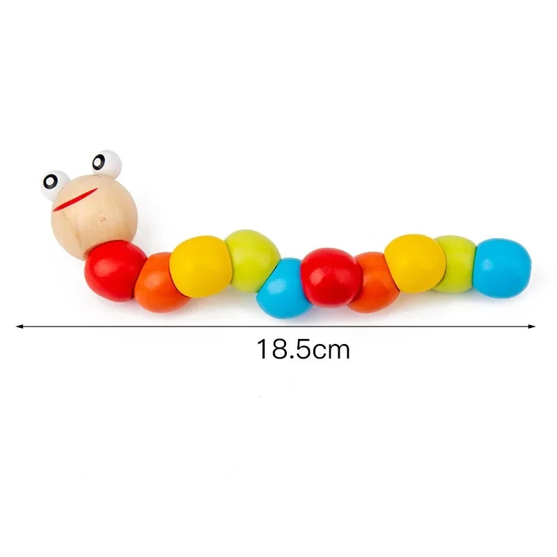 Educational Rainbow Tower Four Column Shape Twist Baby Toy