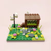 Farm MOC Building Blocks Playset – Animal Parts Pasture Bricks Kit with Chicken Coop, Pig House and Birdhouse Compatible with Standard Stud Bricks