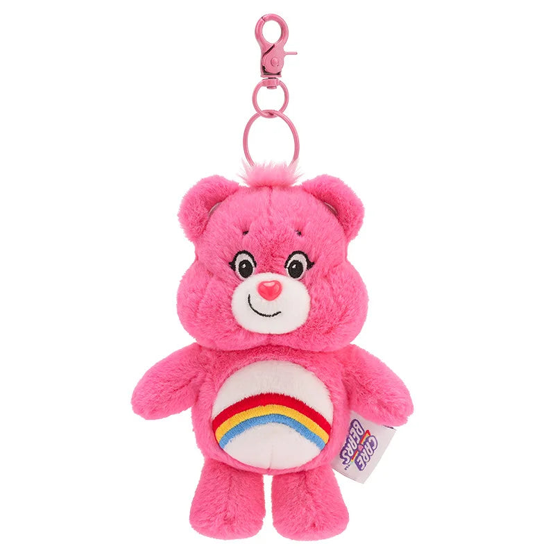 Sanrio Kawaii Care Bears Rainbow Bear Plush Keychain – Anime Bag Pendant with Sound for Kids
