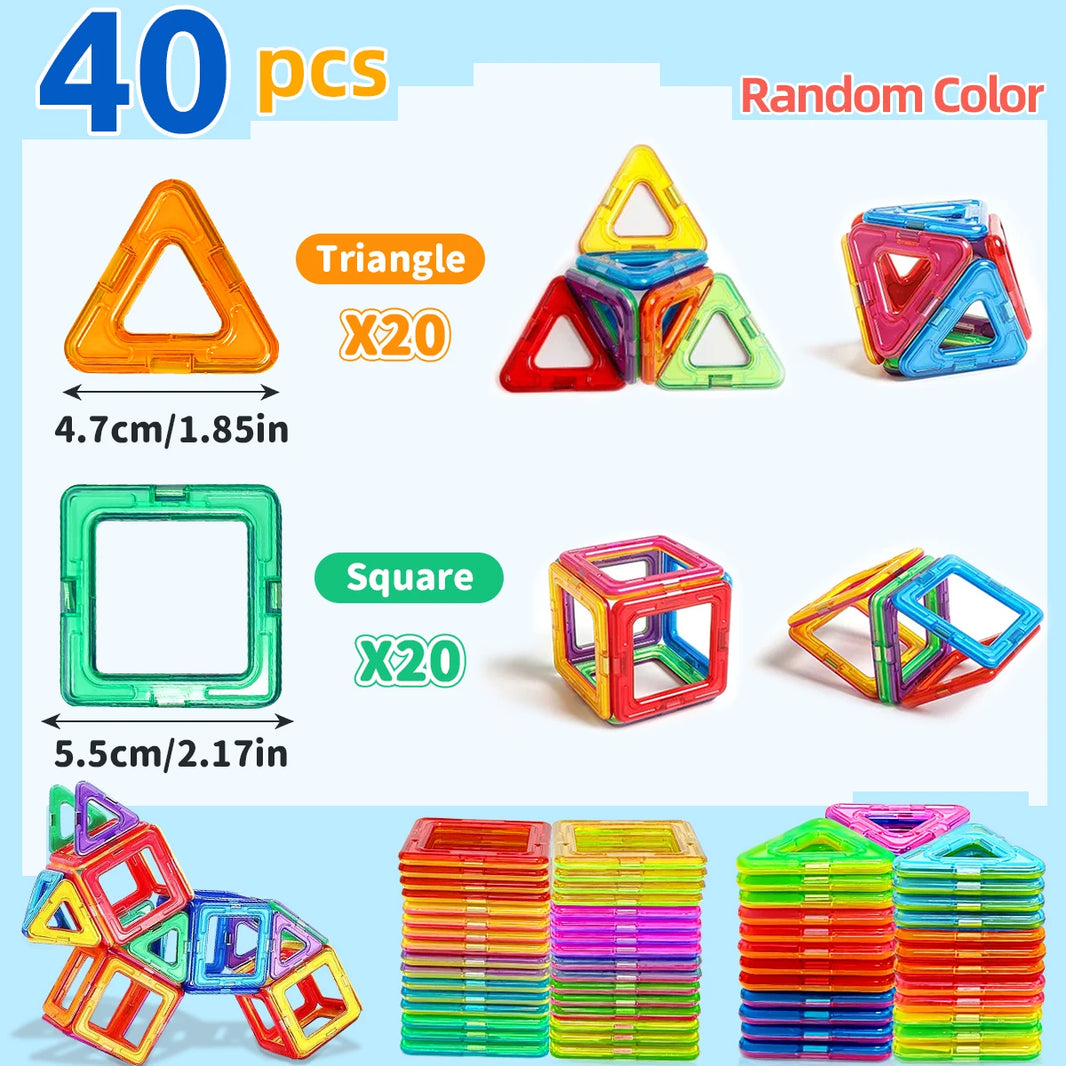 Magnetic Building Blocks Medium Size DIY STEM Construction Toy
