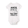 "Auntie, You Gotta Come Get Me" Baby Romper – Funny Letter Print Newborn Bodysuit – Summer Short-Sleeve Infant Clothes (0-1Y)
