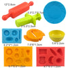 Children's DIY Plasticine Mold Modeling Clay Accessories - Play Dough Tool Kit with Plastic Set, Knife, and Mold, Educational Toys Gift for Kids