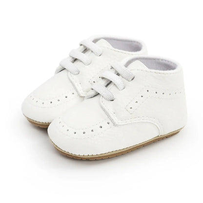 Meckior Four Seasons Baby Shoes PU Leather Newborn Boy Girl Anti-Slip Sneakers First Walkers Crib Shoes