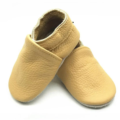 Genuine Leather Baby Shoes – Summer Infant Toddler Moccasins, Soft Sole First Walker Crib Shoes for Baby Boys
