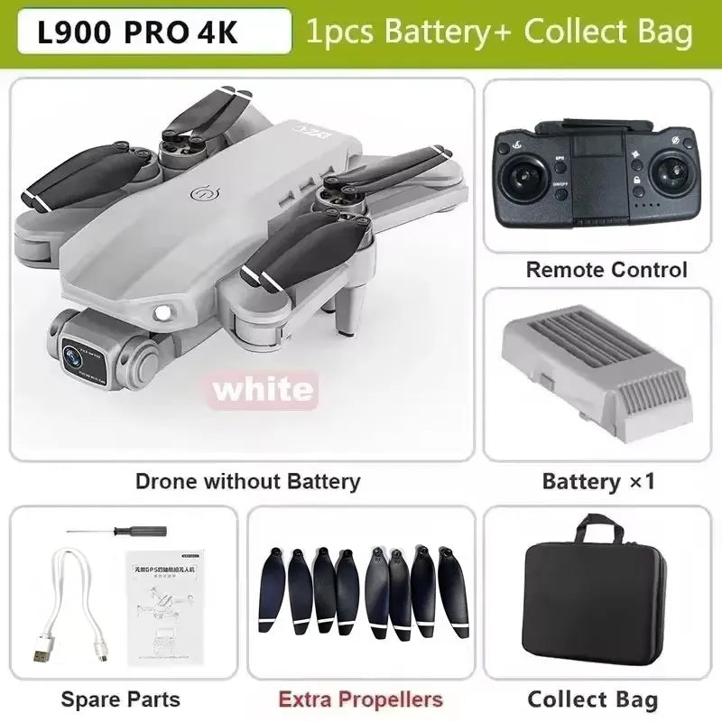 L900 Pro SE Max GPS Drone – 4K Dual HD Camera 5G WiFi FPV Quadcopter with Obstacle Avoidance