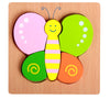 3D Puzzle Cartoon Animals – Montessori Wooden Block Toy, Educational Learning Game for Babies, Colorful Cognitive Intelligence Gift