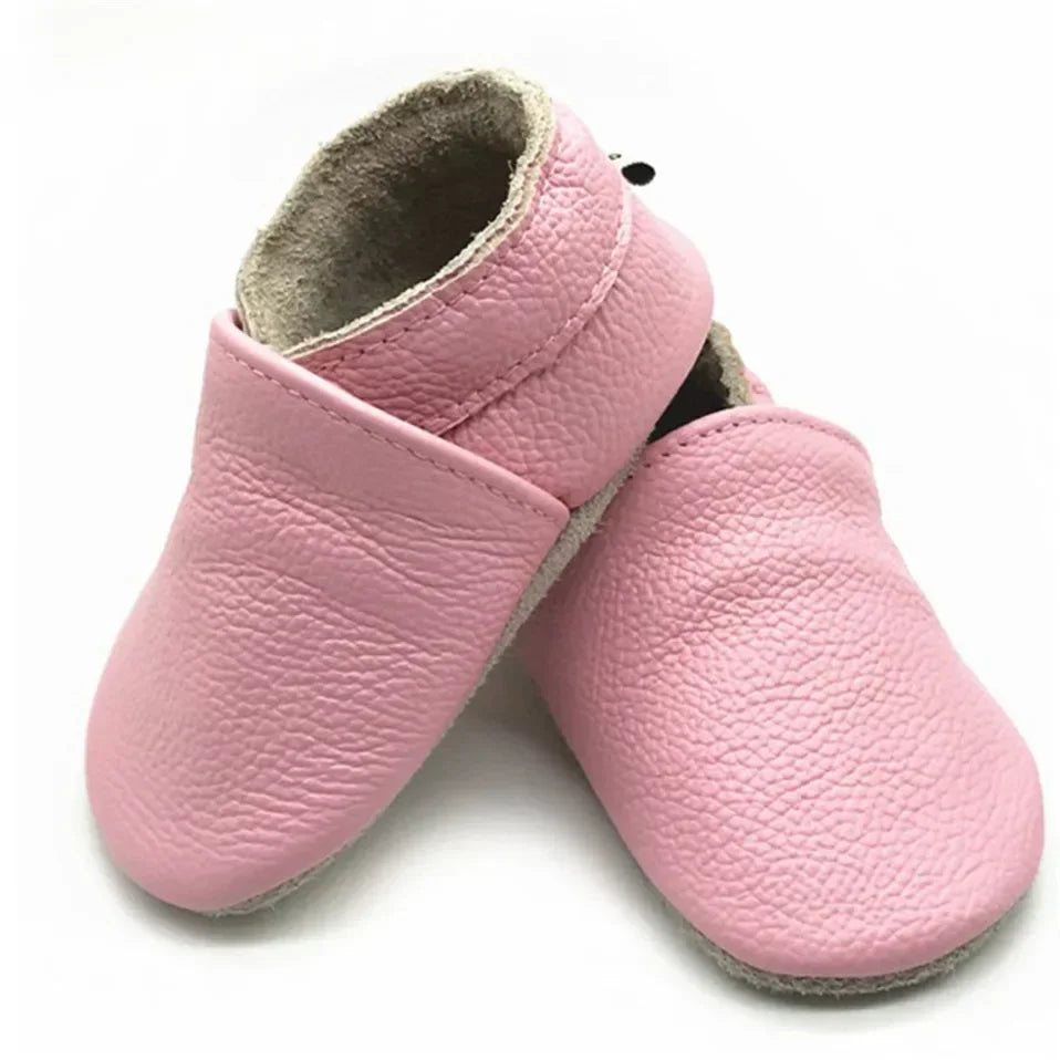Genuine Leather Baby Shoes – Summer Infant Toddler Moccasins, Soft Sole First Walker Crib Shoes for Baby Boys