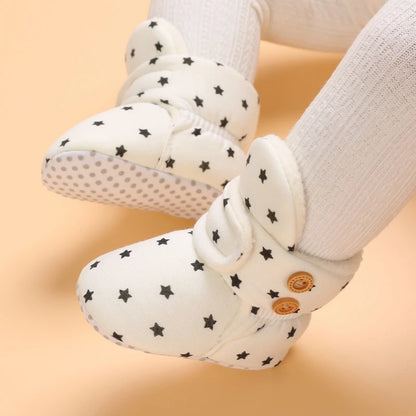 0–18M Winter Baby Snow Boots – Plush Fleece Warm Ankle Boots for Newborn Boys & Girls