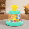 Baby Press Rotating Toy – Interactive Educational Spinning Animals, Skills Development Toy in Pink and Green, Birthday Gift for Kids
