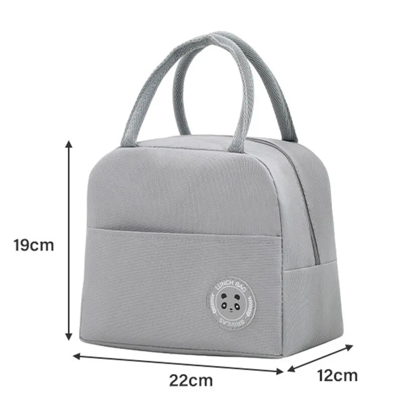 Children’s Lunch Bags Solid Color Thermal Insulation Large Capacity Outdoor Portable Picnic Food Storage Bag Kids Lunch Box Bag - Kidzy Market