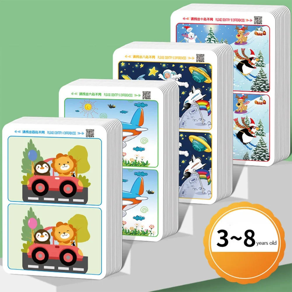 Educational Fault-Finding Game Reusable Wiping Paper For Focus And Attention Training 210 x 140 mm (8.27 x 5.51 in)