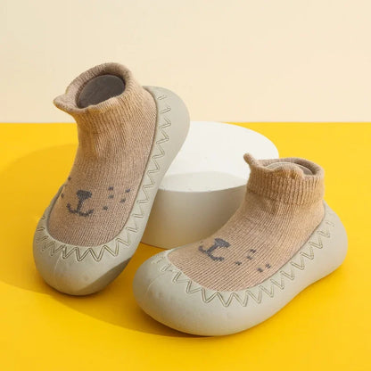 Cute Kids Boy Girl Shoes Soft Rubber Sole Child Floor Sneakers Baby Booties Toddler First Walker