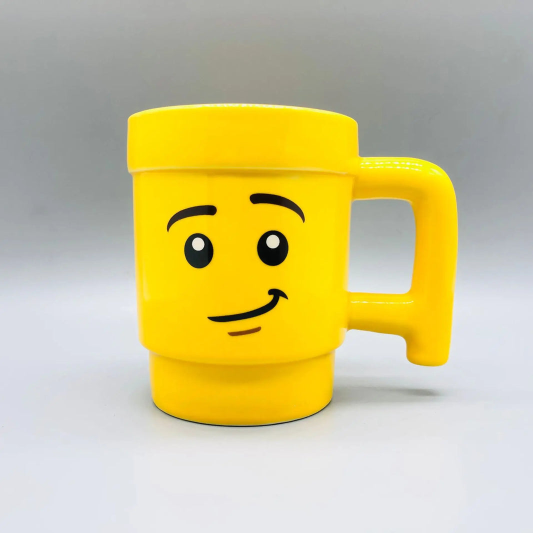 Cartoon Ceramic 250ml (8.5 fl oz) Mug — Cute Impish Figure-Head Coffee & Tea Cup, 1-Pack Porcelain Drinkware for Couples & Family
