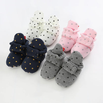 Meckior Baby Socks Shoes Star First Walkers Anti-Slip Booties for Infant Boy & Girl