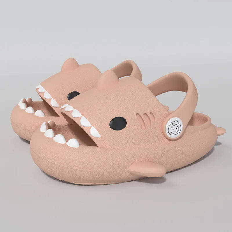 Children’s Sandals – Kids’ Cartoon Shark Summer Shoes, Thick Soft Sole Non-Slip Slippers for Boys & Girls – view 12