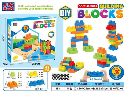 Large Particle Soft Building Blocks Set – DIY Educational Science & Puzzle Toy for Kids, Kindergarten Assembly Blocks