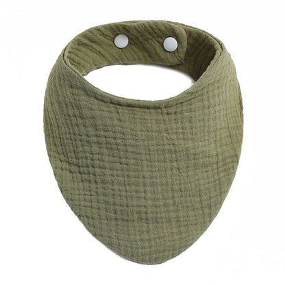 Organic Cotton Baby Bibs | Muslin Scarf Bandana Burp Cloth for Boys & Girls | Absorbent Triangle Gauze Feeding Bibs - Kidzy Market