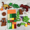 Jurassic Dinosaur Building Blocks Playset — DIY Animal Forest Tree Bricks for Kids