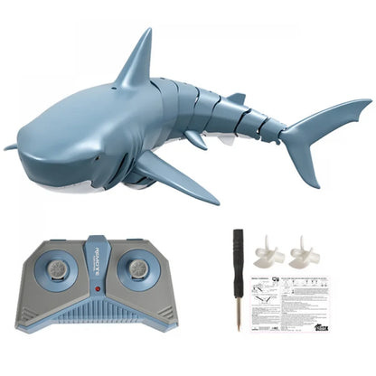 2.4G RC Shark Toy – Simulation Remote Control Submarine with Lights and Water Spray for Kids