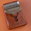 17-Key Beech Kalimba Thumb Piano High-Quality Wood Musical Instrument Gift for Kids with Learning Books