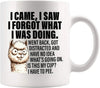 White Ceramic Coffee Mug - "I Came to See I Forgot What I Was Making" - 320 ml (10.8 fl oz) - Funny Office & Holiday Gift