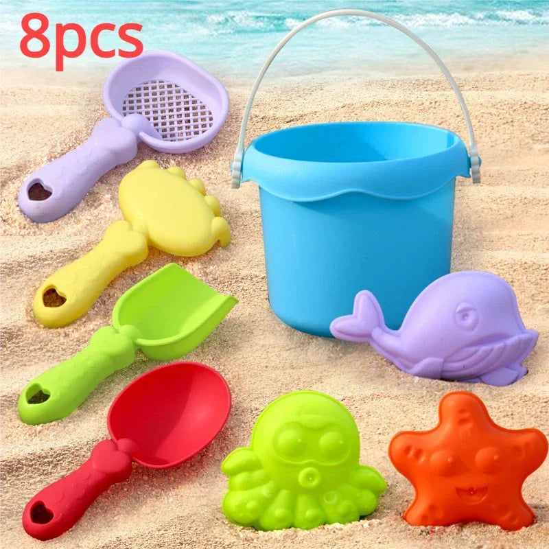 Children’s Beach Toy Set With Large Shovel & Bucket — Sand Digging Tools, Random Color