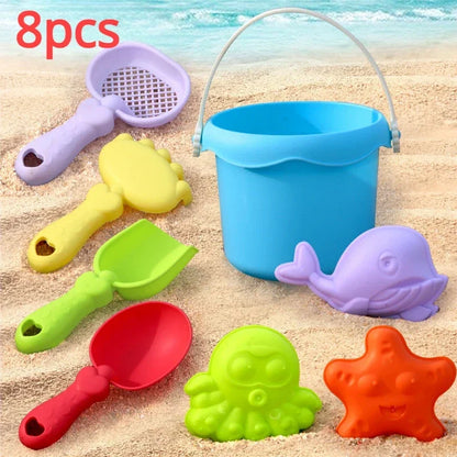 Children’s Beach Toy Set With Large Shovel & Bucket — Sand Digging Tools, Random Color