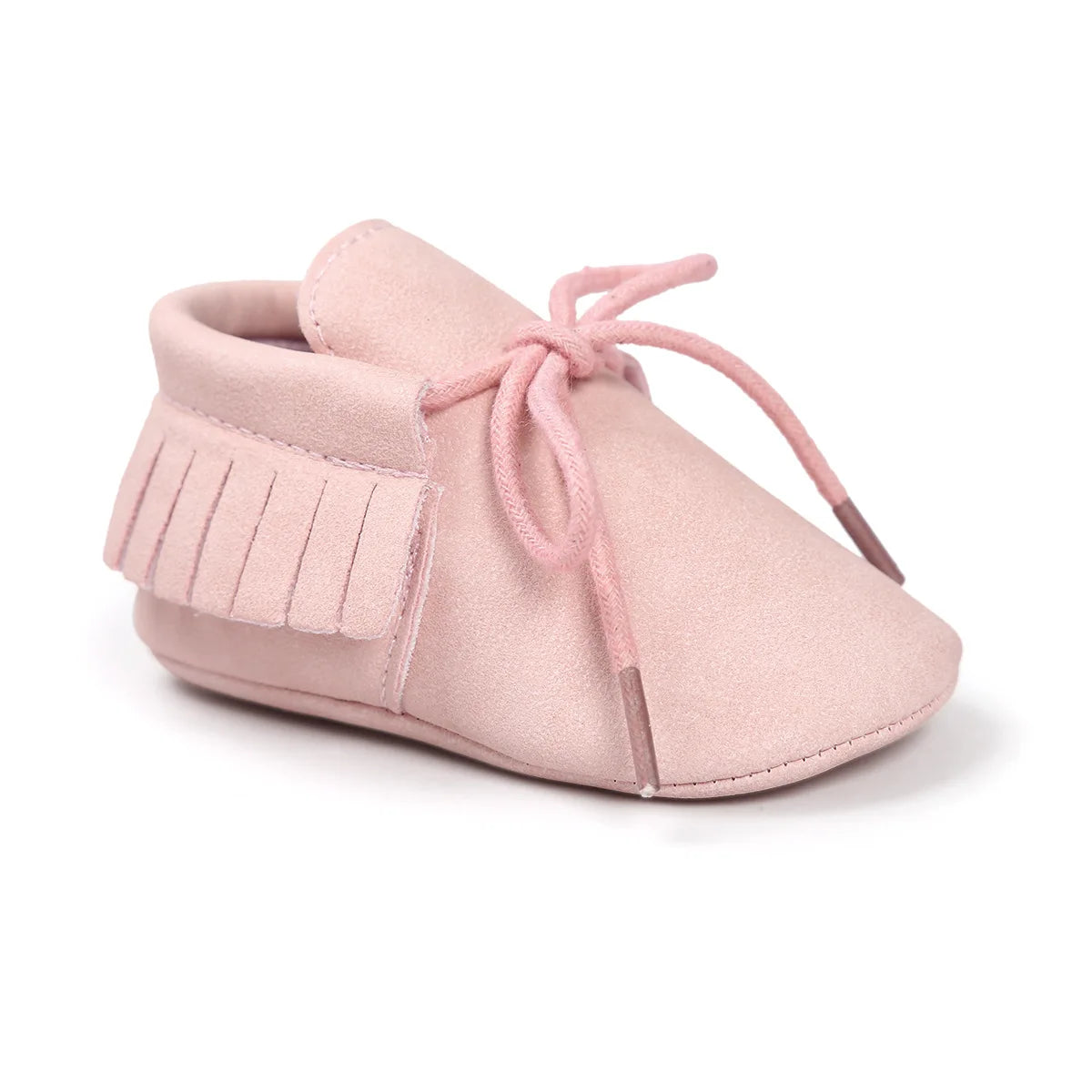 Baby Shoes Newborn Infant Boy Girl Lace-up Tassels Suede Soft Anti-Slip Toddler Crib Crawl Moccasins 10 Colors